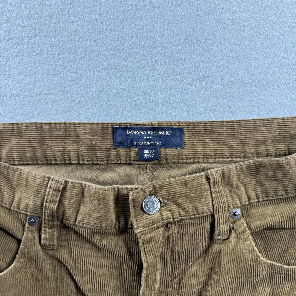 Banana Republic Pants Mens 36x30 Brown Corduroy Straight Leg 5 Pocket Casual